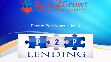 Peer to Peer loans in India