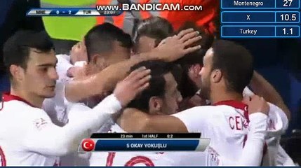 Okay Yokslu Goal Montenegro 0-2 Trukey 27.03.2018