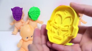 Baby Doll Superhero Modelling Clay Molds Learn Colors Finger Family Nursery Rhymes For Kids