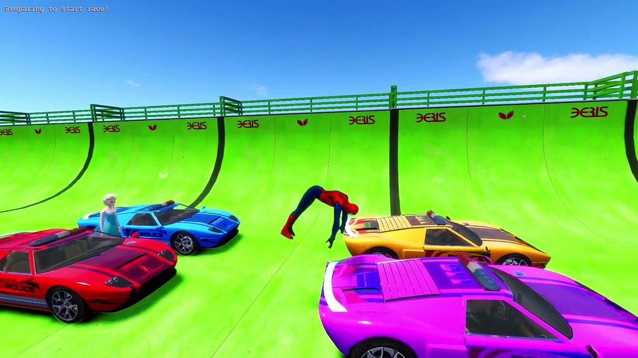 Learn Colors for Children with Police Race Cars - Colours for Kids to Learn