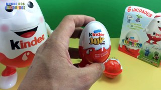 3 Ovos Surpresa Kinder Joy - Skate, Patins e Jogo de Basquete