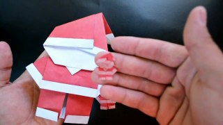 Origami: Mini Papai Noel - Instruções em português PT BR