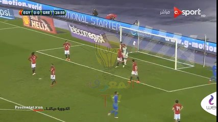 الهدف الأول لـ منتخب اليونان امام المنتخب المصري  نيكولاوس كاريليس