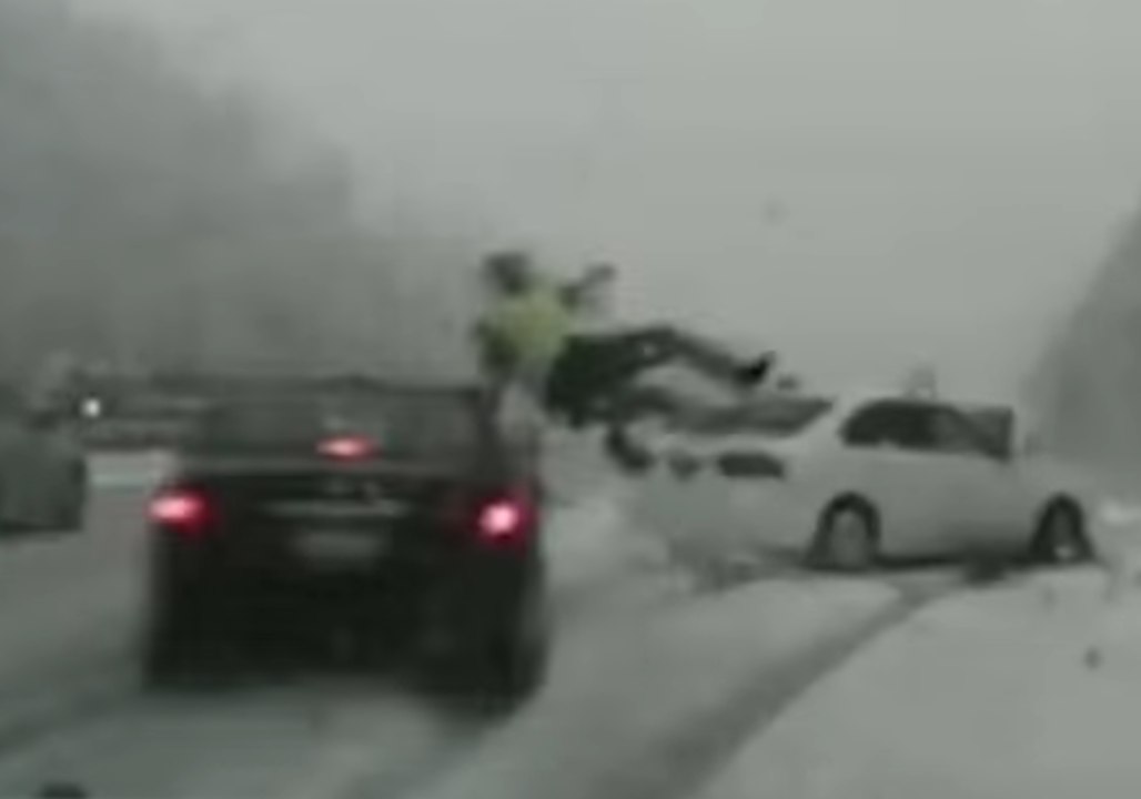Utah Trooper Suffers Broken Bones After Being Hit By Car on Snowy Highway