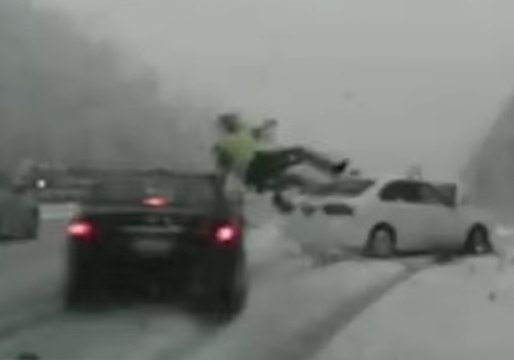 Utah Trooper Suffers Broken Bones After Being Hit By Car on Snowy Highway
