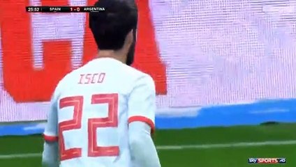 2-0 Isco Goal [HD] -  Spain 2-0 Argentina 27.03.2018