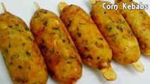 Crispy Corn Kebabs | Instant Snacks Recipe || Crispy Veg Corn Kebabs