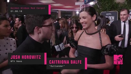 Outlander - Caitriona Balfe MTV Interview Golden Globes 2018 [Sub Ita]