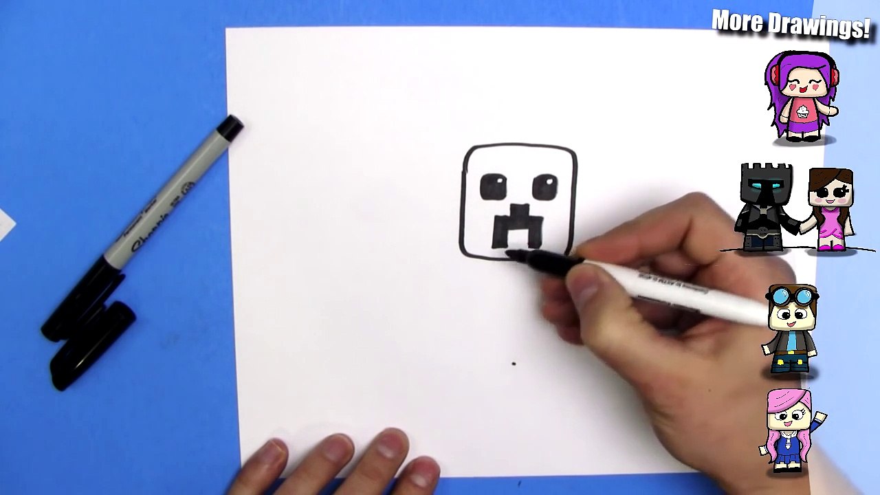 How To Draw Preston Playz Minecraft Skin - EASY Chibi - Step By Step - Kawaii