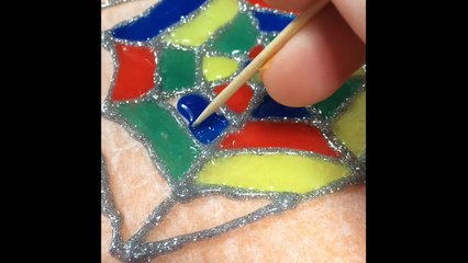 『クモの巣 ランタン』の作り方を簡単にご紹介＊グルーガン使用(lantern)