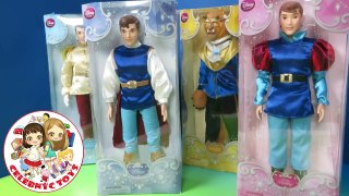 New Disney Princes Toy Opening Unboxing Prince Charming William Beast with Disney Princesses