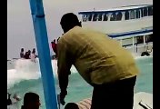 Boat Sinking in Maldives with Goods