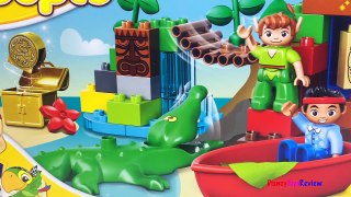 LEGO DUPLO JAKE AND NEVERLAND PIRATES PETER PANS VISIT STOP MOTION TREASURE & TICK TOCK - UNBOXING