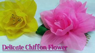♡ ❀ ♡ D.I.Y. Delicate Chiffon Flower | MyInDulzens ♡ ❀ ♡