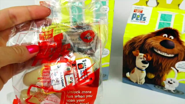MCDONALDS The Secret Life Of Pets HAPPY MEAL TOYS Full Set 2016 with REAL LIVE GUINEA PIGS