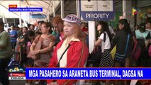 Mga pasahero sa Araneta Center bus terminal, dagsa na