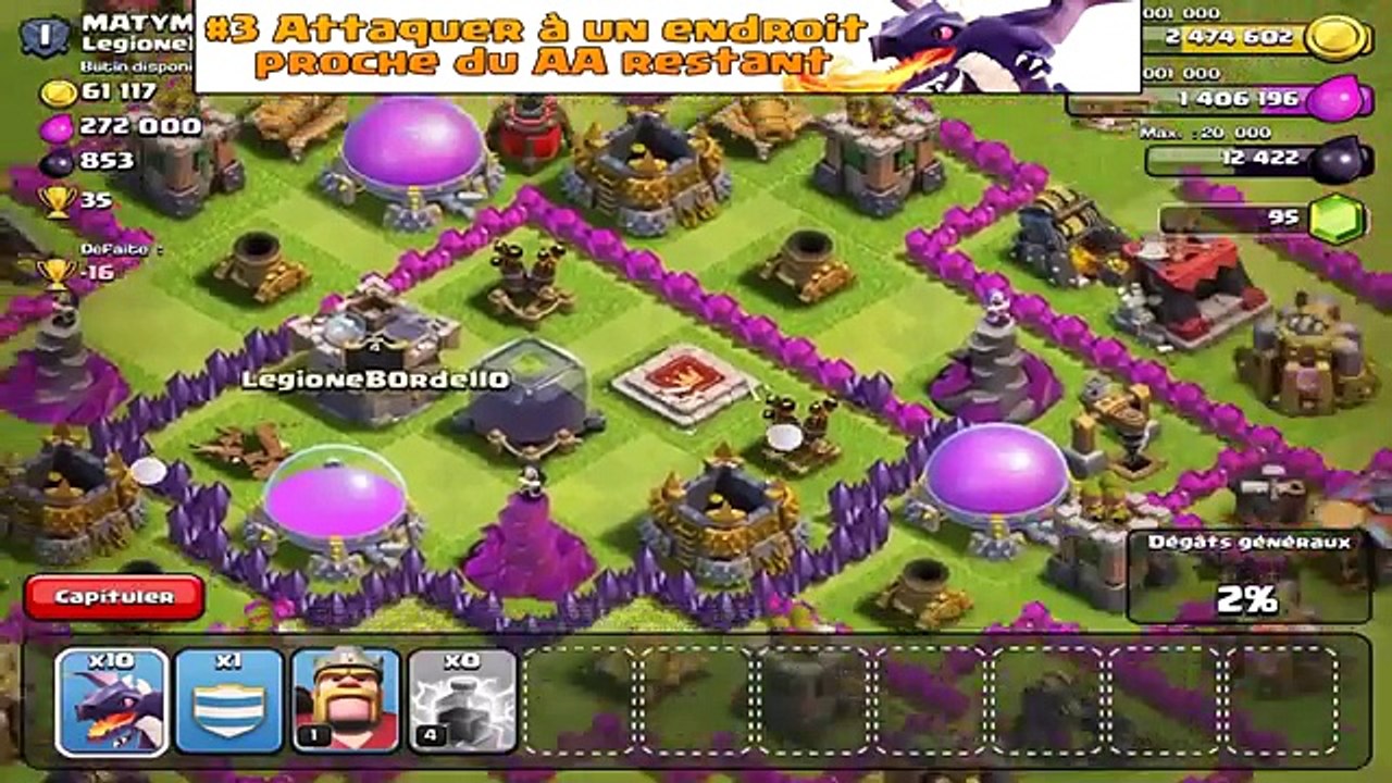 [TUTO] Compo 3 étoiles assurées! | Drag lvl 1 / HDV 7 | Clash of Clans FR