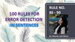 100 Rules for Error Detection in Sentences in Hindi - Rule 86 to 90 by Niharika John Mehra
