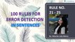 100 Rules for Error Detection in Sentences in Hindi - Rule 21 to 25 by Niharika John Mehra
