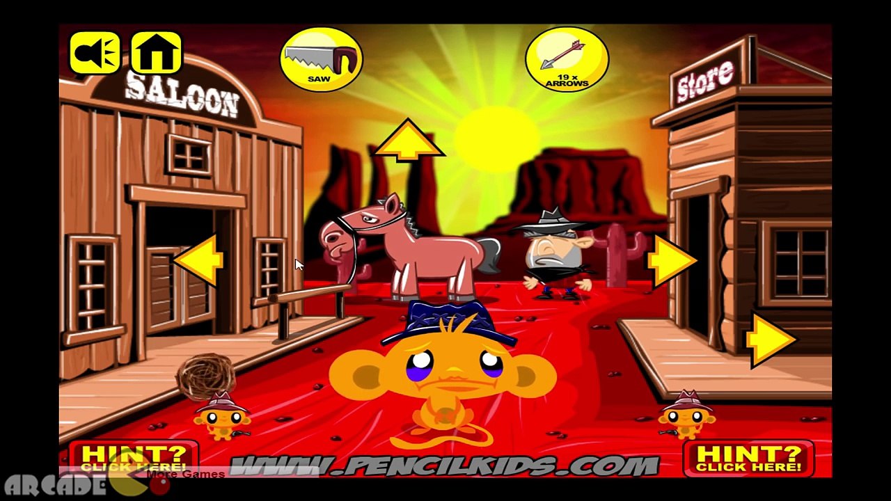 Monkey GO Happy Western Walkthrough