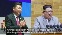 FILE: Kim held talks with Xi in Beijing: Xinhua