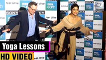 Shilpa Shetty Teaches Yoga To Medical Journalist  Dr Michael Mosley