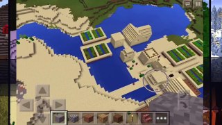 Desert Temple, Village & Stronghold at Spawn!! Minecraft PE Seed