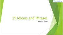 Idioms and Phrases with Meanings - Daily 25 Idioms and Phrases - Day 3