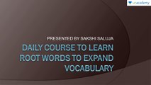 Root Words in English Vocabulary - Daily Course To Build Your Vocabulary Part 33