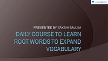 Root Words in English Vocabulary - Daily Course To Build Your Vocabulary Part 27