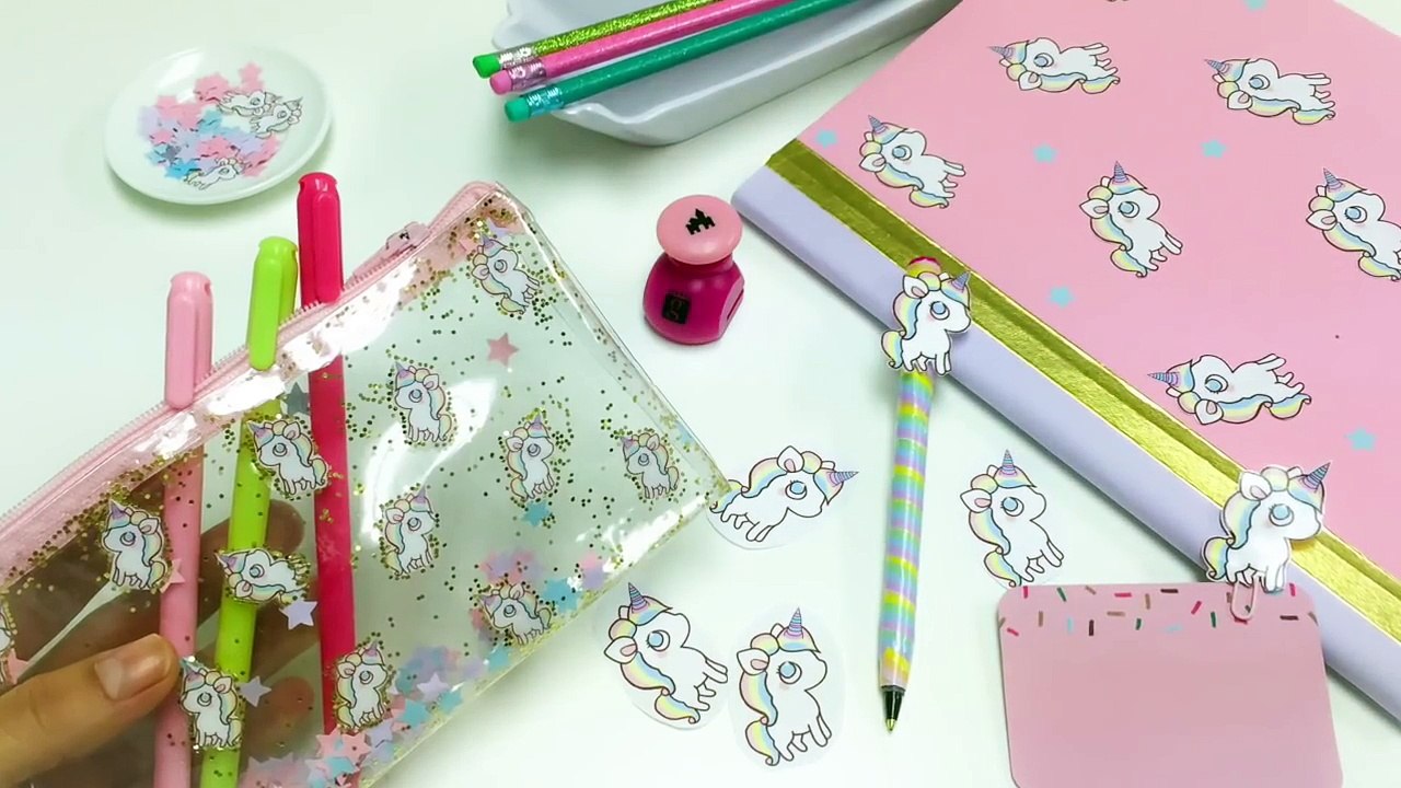 Decora tus utiles escolares de UNICORNIO(ideas para el regreso a clases)