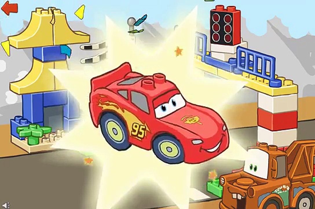 Lego Lightning McQueen VS Francesco Bernoulli Race! Cartoon Lego Duplo Playground 3 Kids Game Video