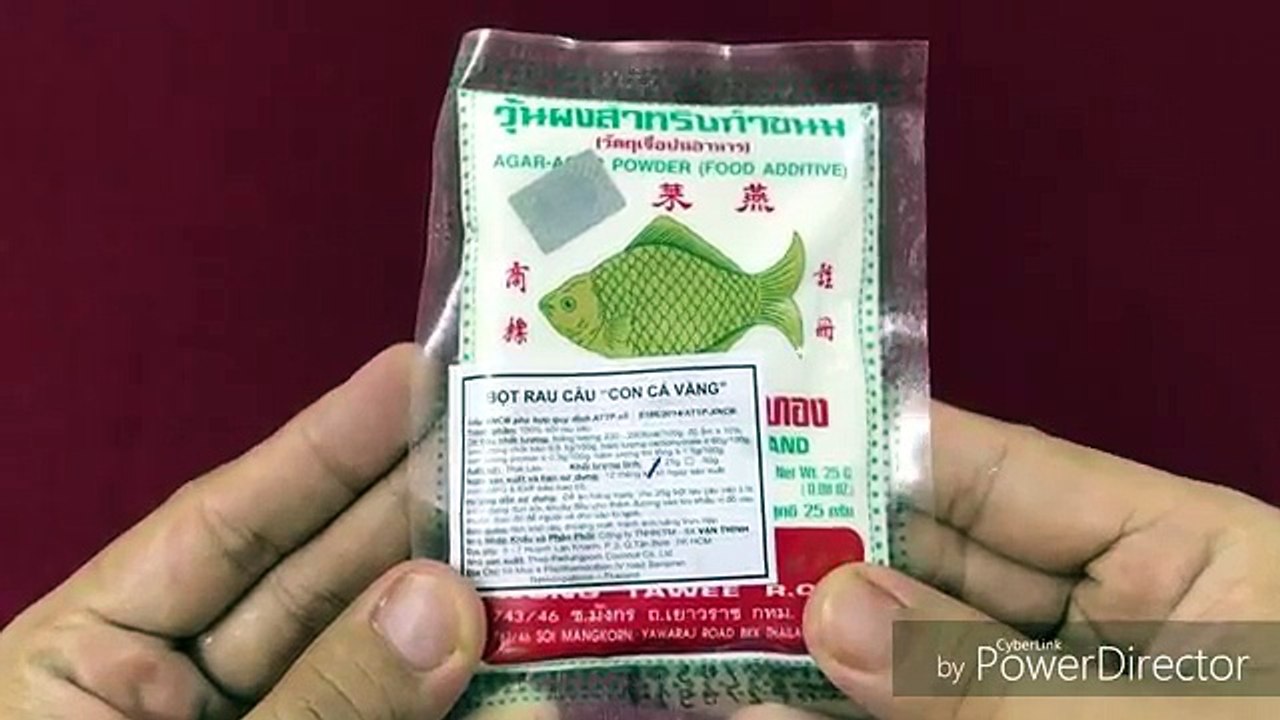 Cách làm Rau câu trà xanh - sữa dừa