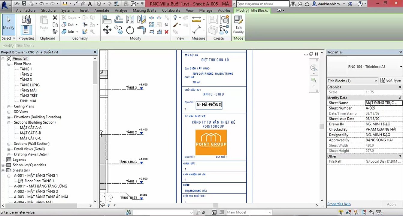 Học revit Buổi 2