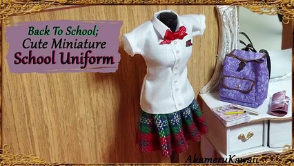 Back To School; Cute Miniature School Uniform