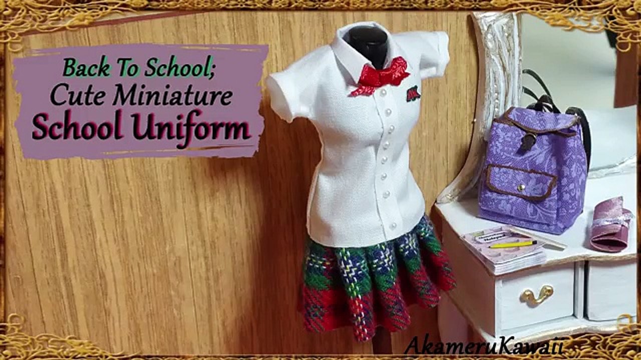 Back To School; Cute Miniature School Uniform