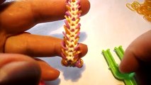 плетение браслета ВОЛШЕБНЫЕ КРЫЛЬЯ из резинок rainbow loom bands без станка на рогатке