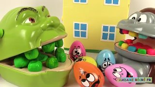 Play Doh Dentiste Shrek mange des œufs surprises slime avec le singe