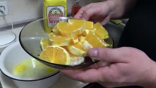 Шарлотка с апельсинами в мультиварке. Charlotte with oranges in Multicookings