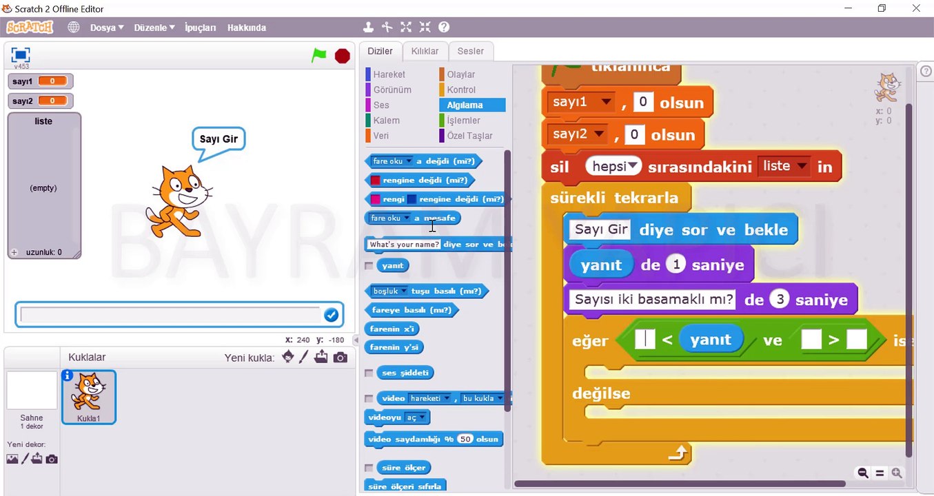SCRATCH 2 DERSLERİ SAYI İKİ BASAMAKLI MI?