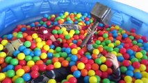 GIANT BALL PIT Challenge Surprise Toys Thomas and Friends Disney Cars IRON MAN Vs THOR