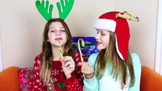Christmas Candy Cane Tasting Challenge | Guess That Flavor Annie and Hope