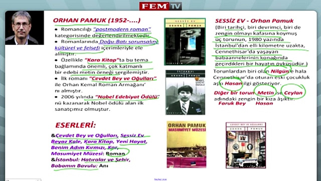 ygs lys edebiyat Cumhuriyet Donemi Turk Edebiyati - Modernizmi Esas Alan Eserler - 2