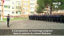Carcassonne: hommage poignant de la caserne du colonel Beltrame