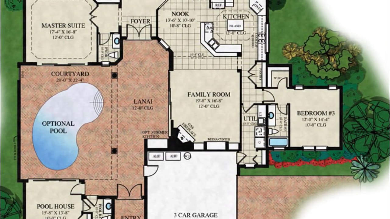 courtyard house plans