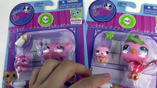 LPS Pig Bird Mom Baby Sets Mommies Babies Bobblehead Playset Littlest Pet Shop Toy Review Opening