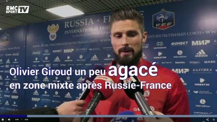 Giroud en interview s'agace au passage de Mbappé puis s'éclipse soudainement