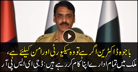 Bajwa doctrine aims at developing ‘peaceful Pakistan’: DG ISPR