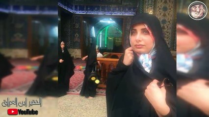 وصول الفنانة خيرية في مسلسل باب الحاره الى كربلاء المقدسة