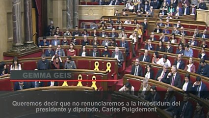 Parlament reivindica poder investir a Puigdemont